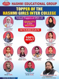 Toppers Of Hashmi Girls Degree College Amroha